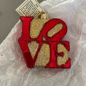 LOVE Ornament - Old World Christmas from Anthropologie (NWT)